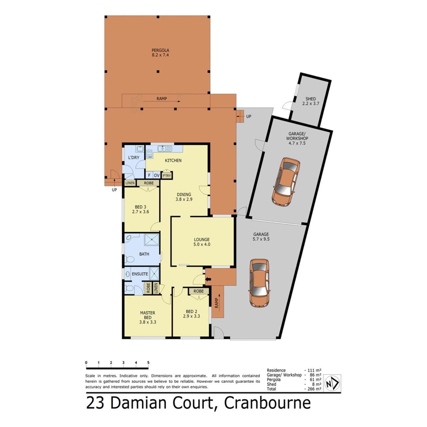 Floorplan of Homely house listing, 23 Damian Court, Cranbourne VIC 3977
