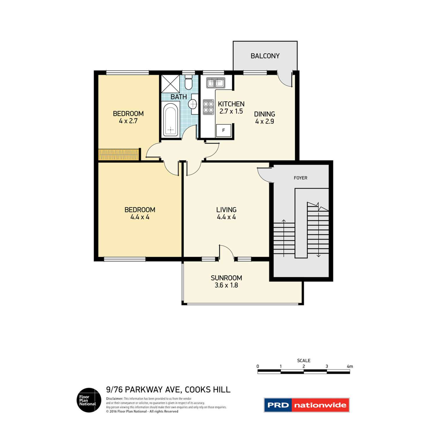 Floorplan of Homely unit listing, 9/76 Parkway Avenue, Cooks Hill NSW 2300