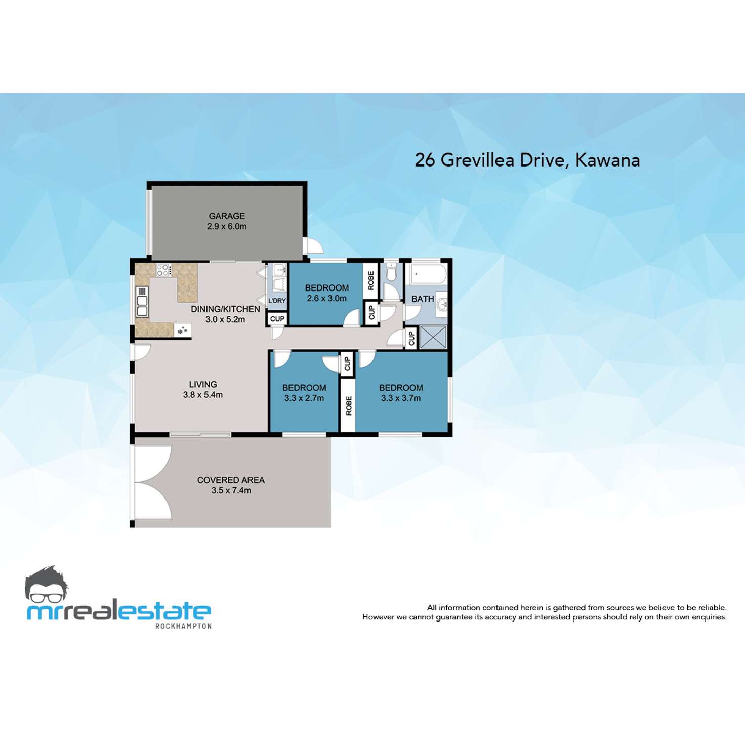Floorplan of Homely house listing, 26 Grevillea Drive, Kawana QLD 4701