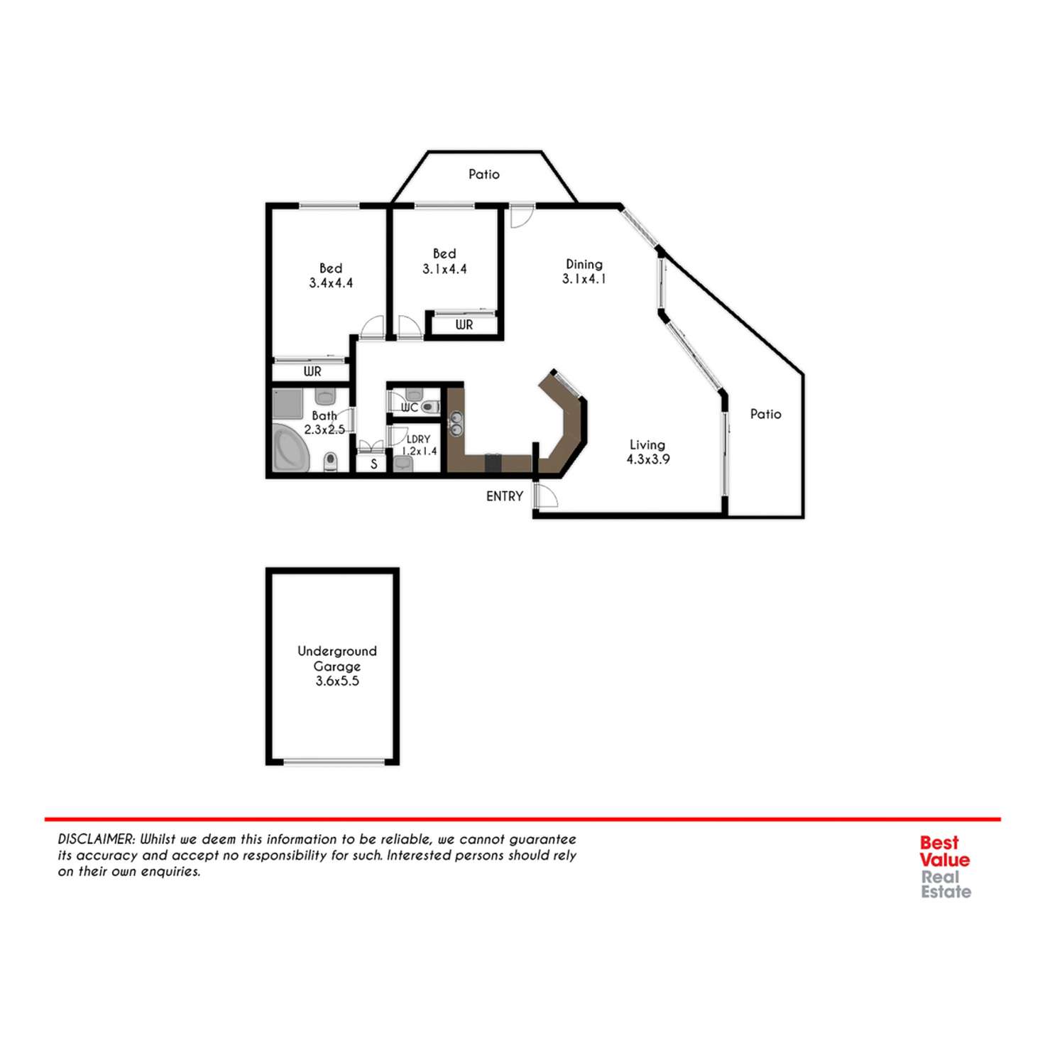 Floorplan of Homely unit listing, 2/1 Bailey Street, Westmead NSW 2145