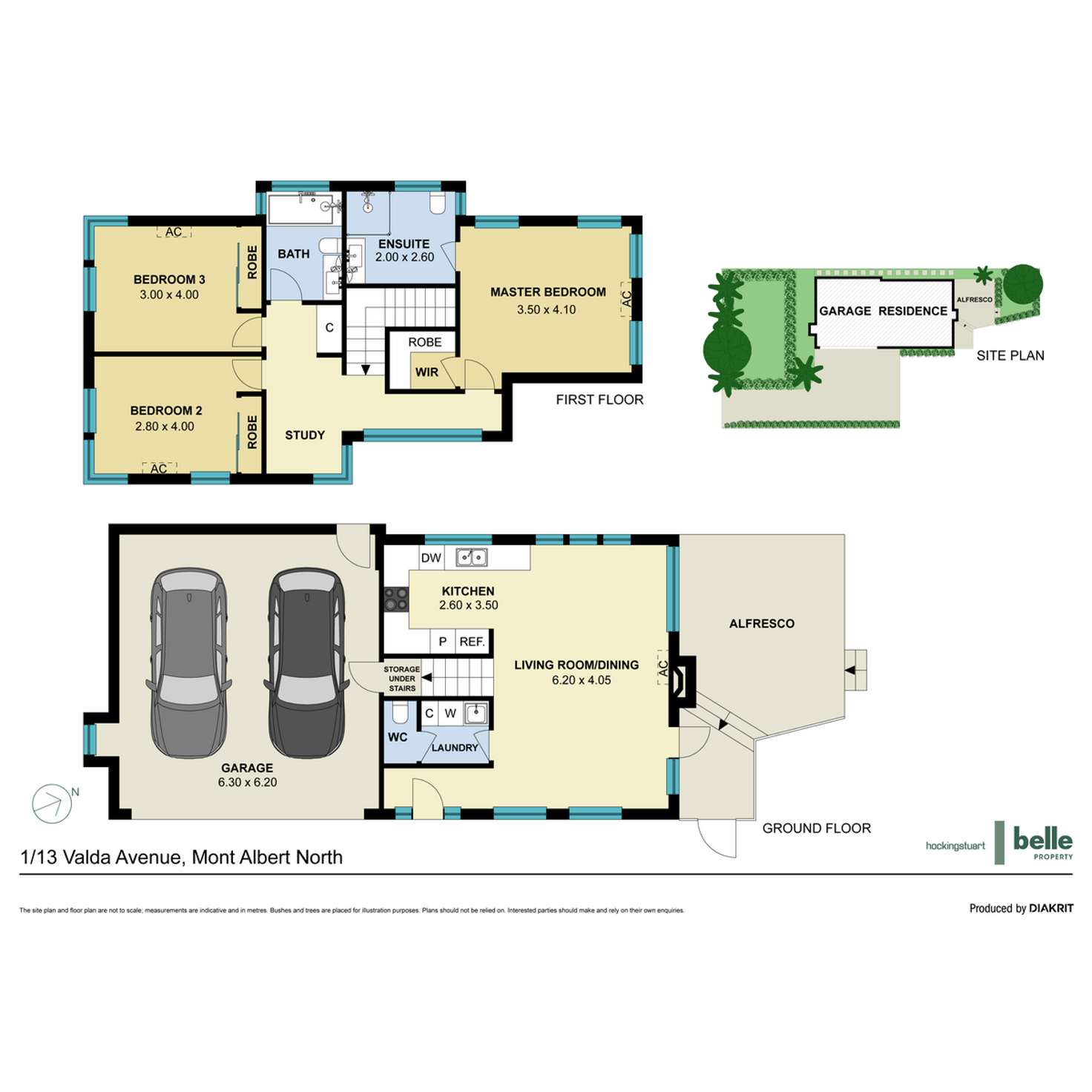Floorplan of Homely townhouse listing, 1/13 Valda Avenue, Mont Albert North VIC 3129