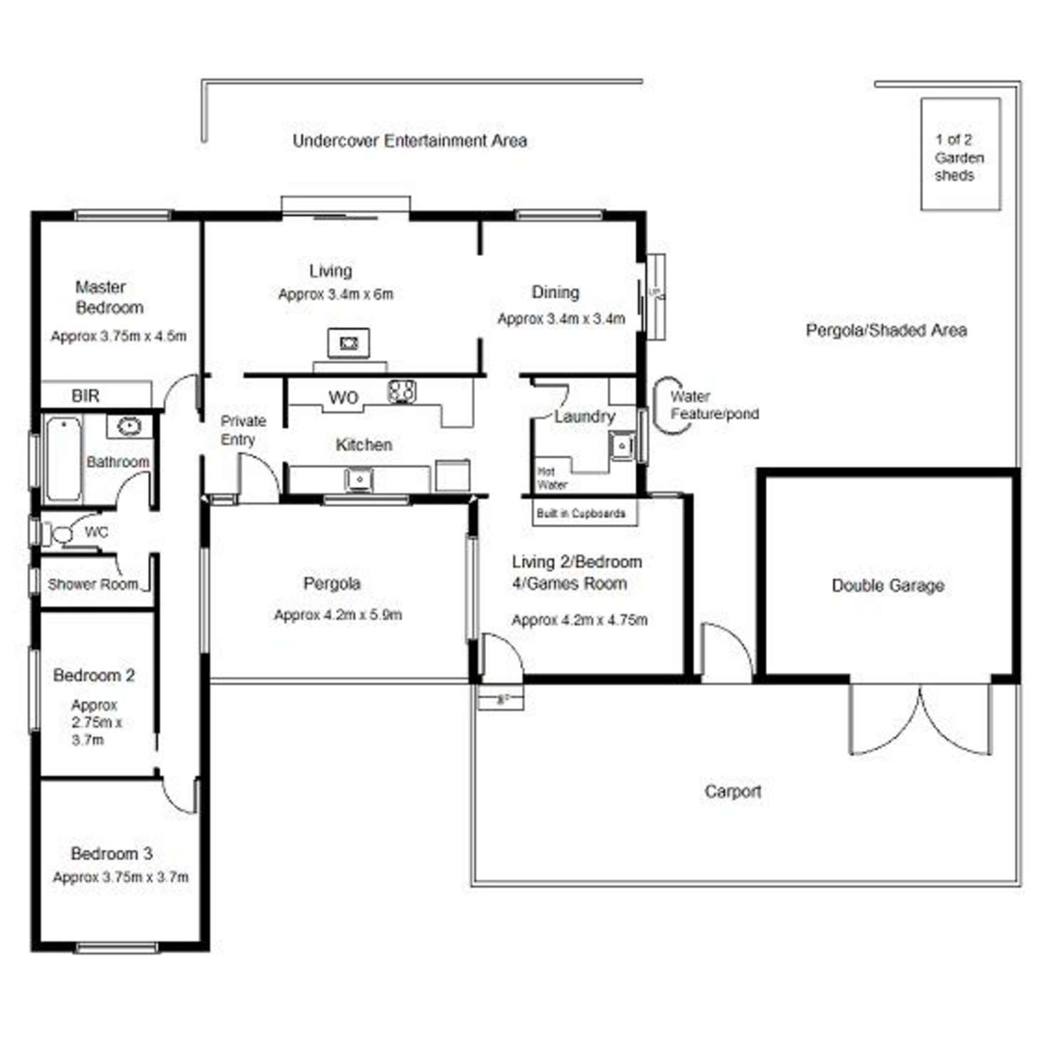 Floorplan of Homely house listing, 43 Mildred Street, Port Augusta West SA 5700
