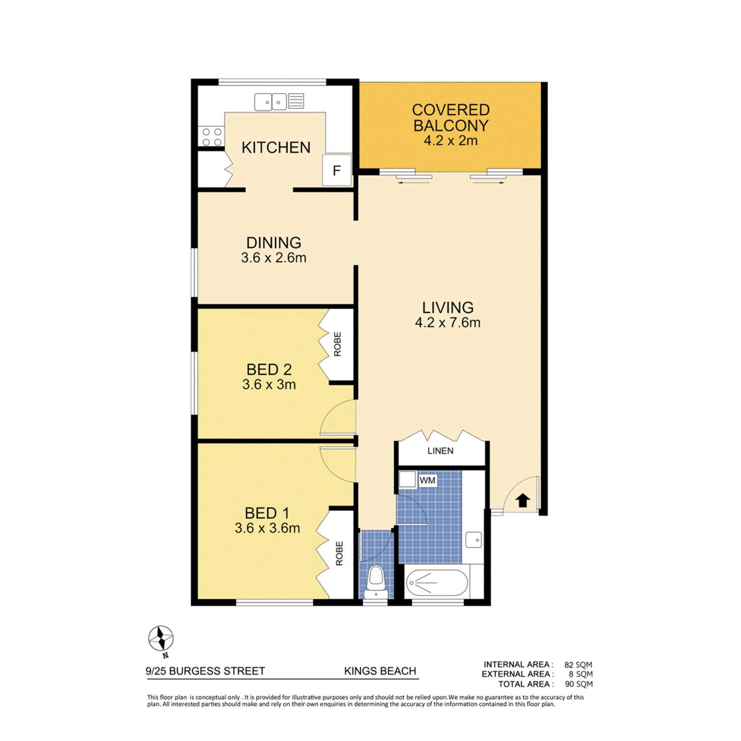 Floorplan of Homely unit listing, 9/25 Burgess Street, Kings Beach QLD 4551