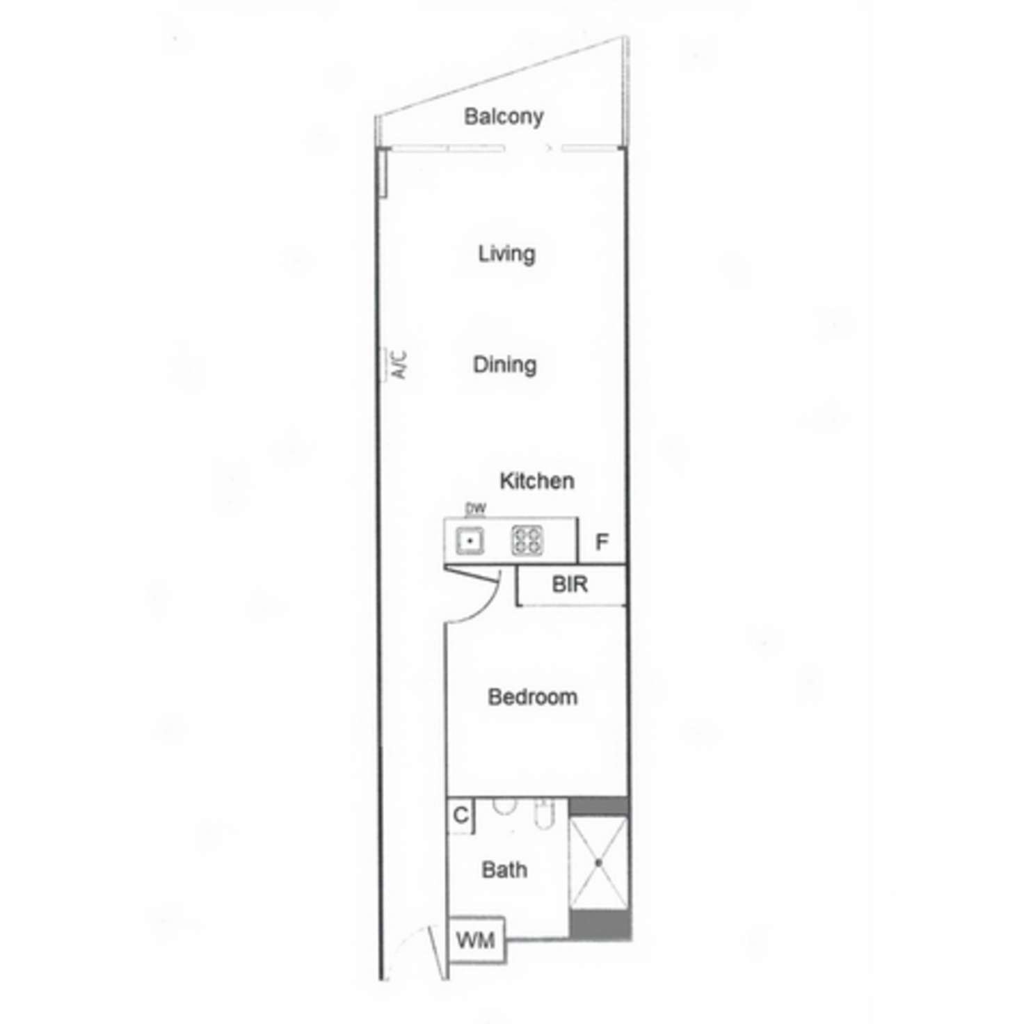 Floorplan of Homely apartment listing, 315/673 La Trobe Street, Docklands VIC 3008