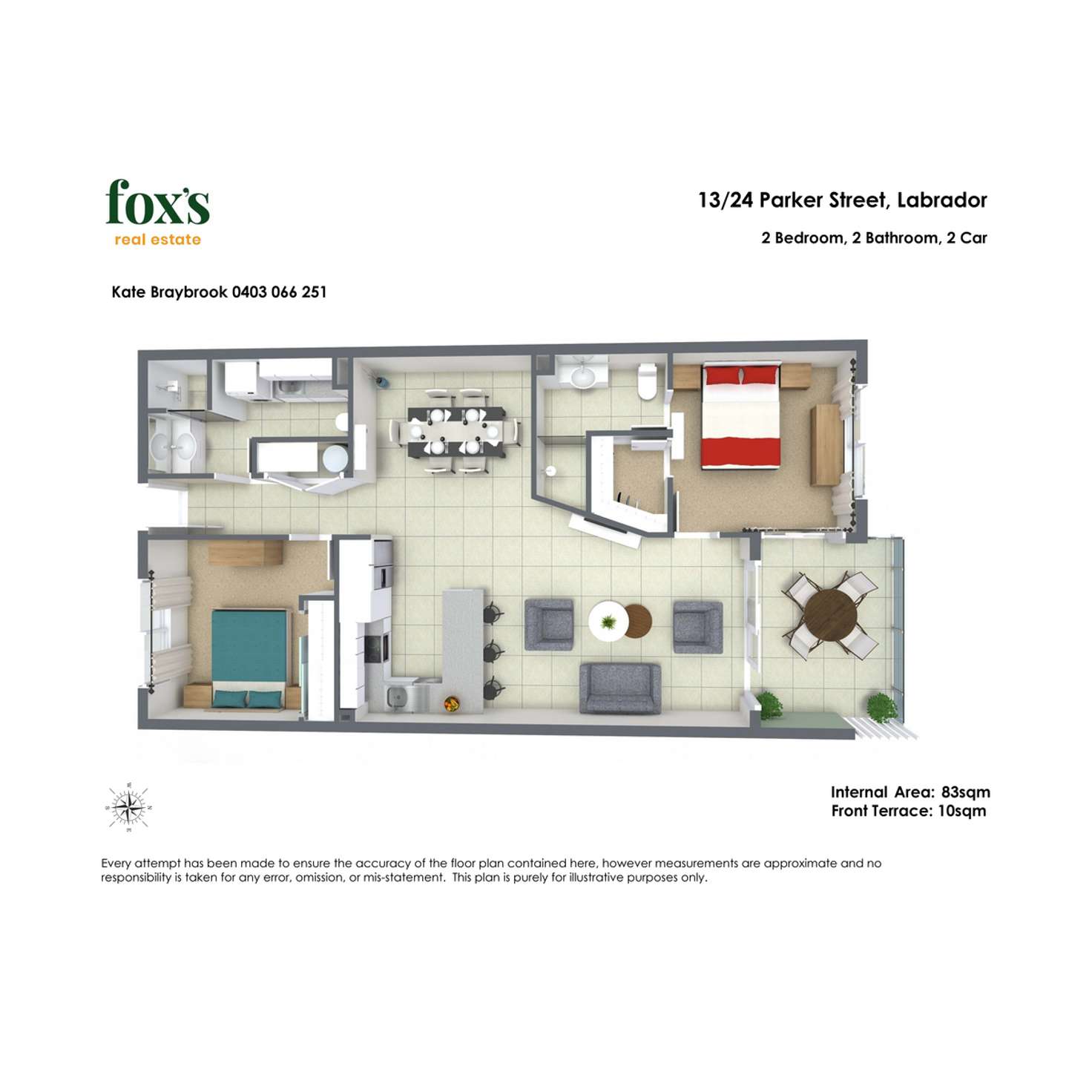 Floorplan of Homely unit listing, 13/24 Parker Street, Labrador QLD 4215