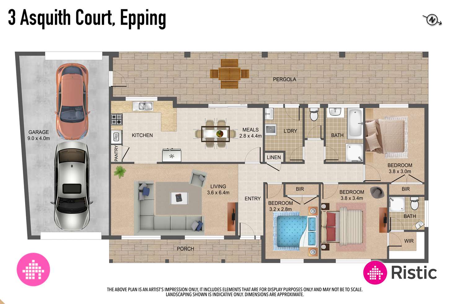 Floorplan of Homely house listing, 3 Asquith Court, Epping VIC 3076