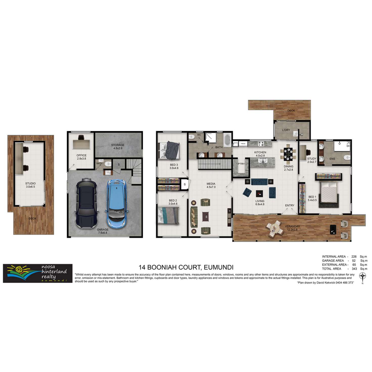 Floorplan of Homely house listing, 14 Booniah Court, Eumundi QLD 4562