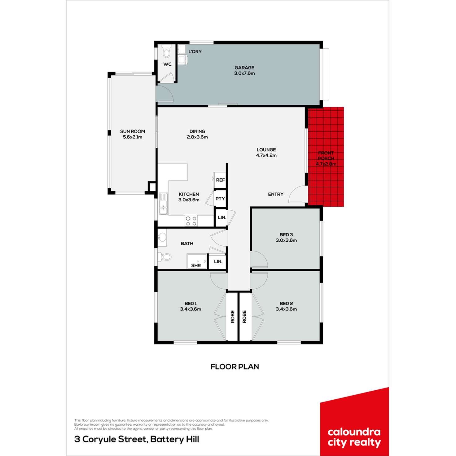 Floorplan of Homely house listing, 3 Coryule Street, Battery Hill QLD 4551