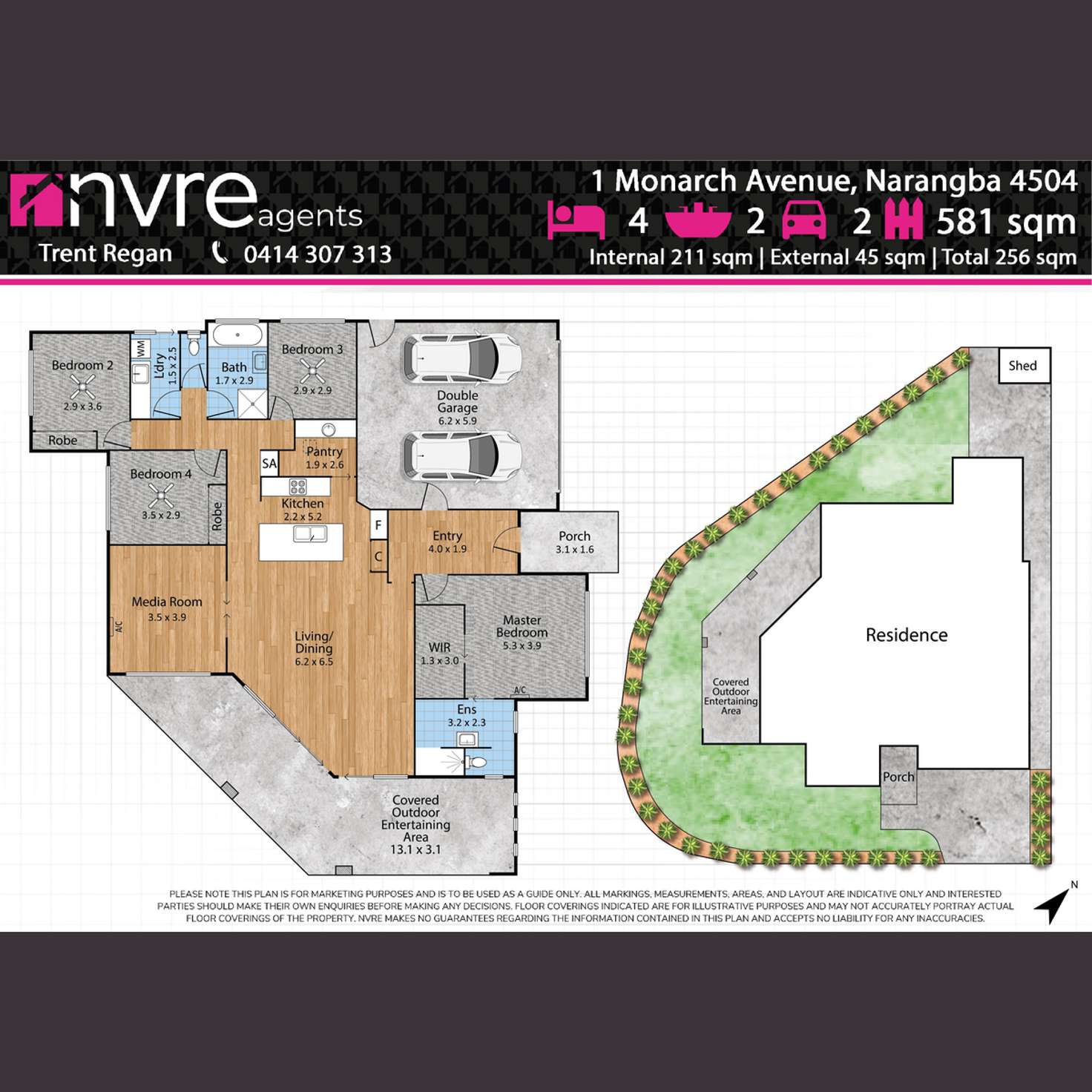 Floorplan of Homely house listing, 1 Monarch Avenue, Narangba QLD 4504