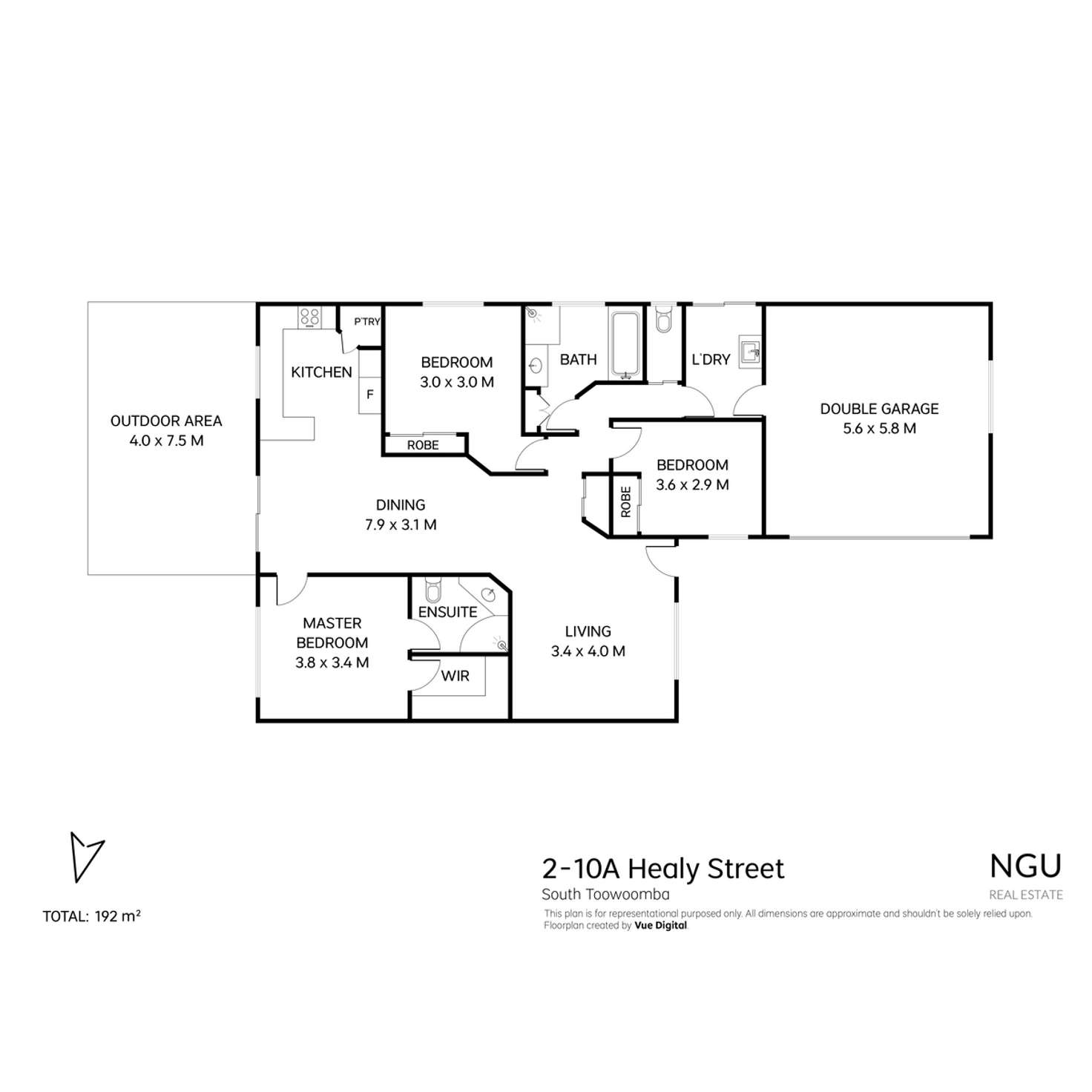 Floorplan of Homely semiDetached listing, 2/10a Healy Street, South Toowoomba QLD 4350
