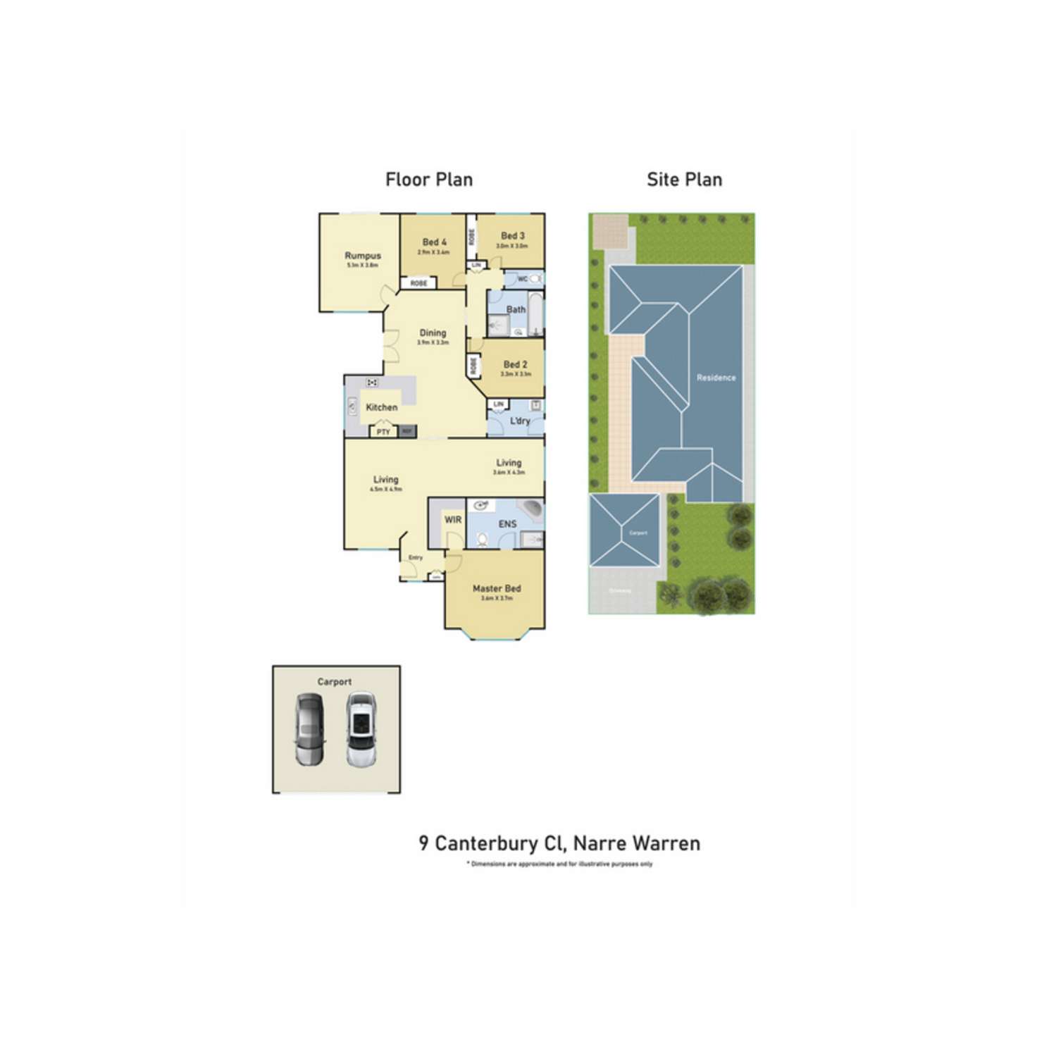 Floorplan of Homely house listing, 9 Canterbury Close, Narre Warren VIC 3805