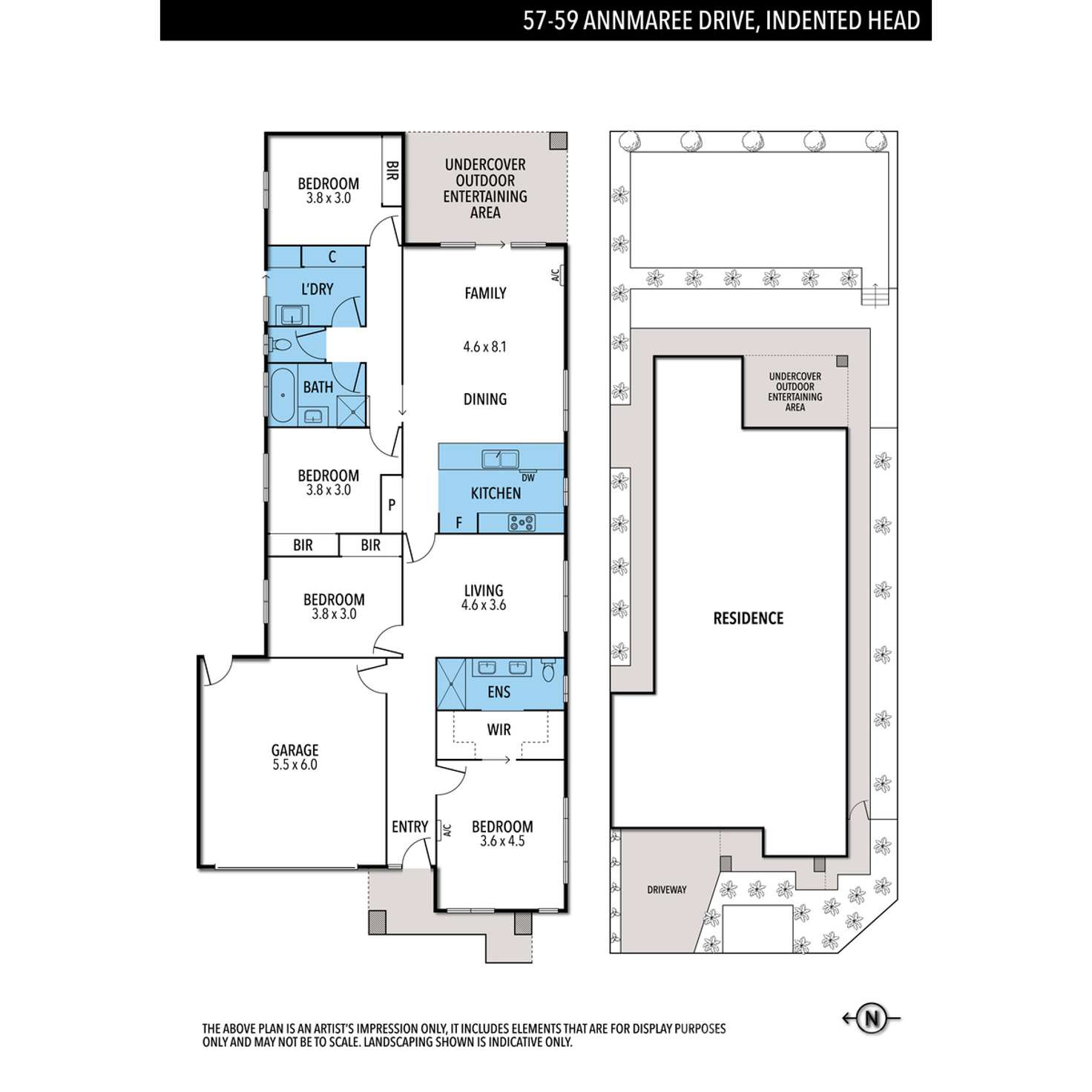 Floorplan of Homely house listing, 57-59 Annmaree Drive, Indented Head VIC 3223