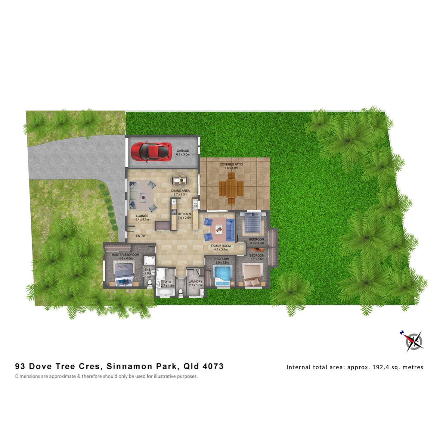 Floorplan of Homely house listing, 93 Dove Tree Crescent, Sinnamon Park QLD 4073
