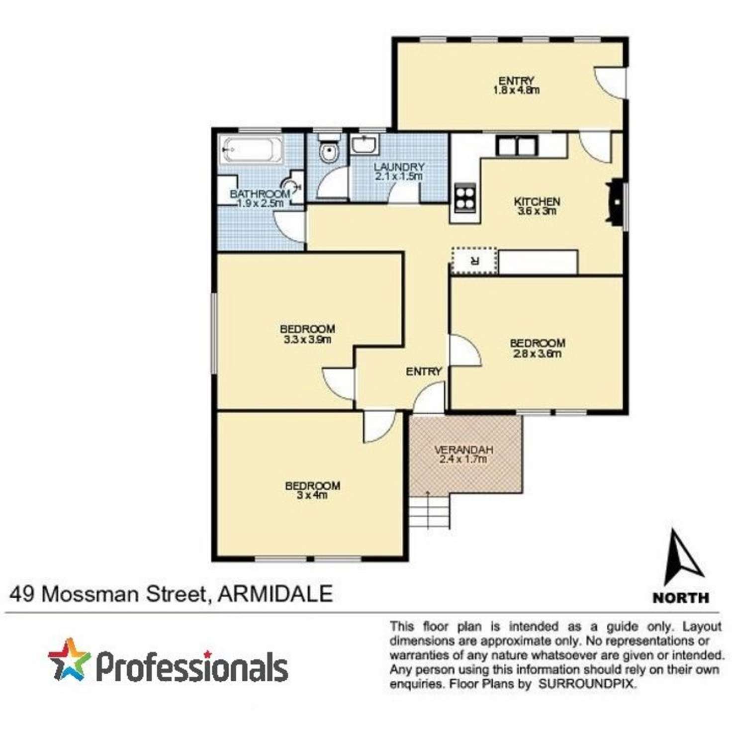 Floorplan of Homely house listing, 49 Mossman Street, Armidale NSW 2350