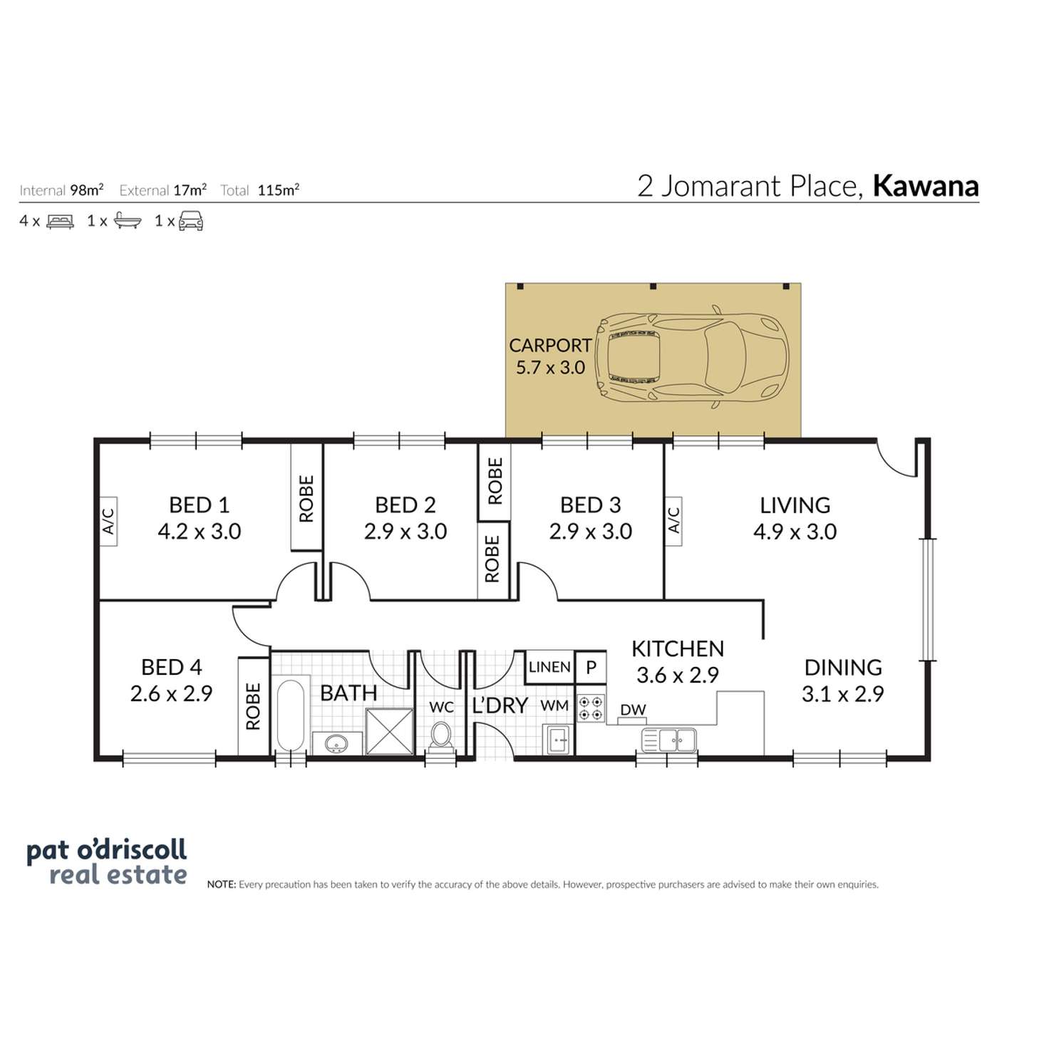 Floorplan of Homely house listing, 2 Jomarant Place, Kawana QLD 4701