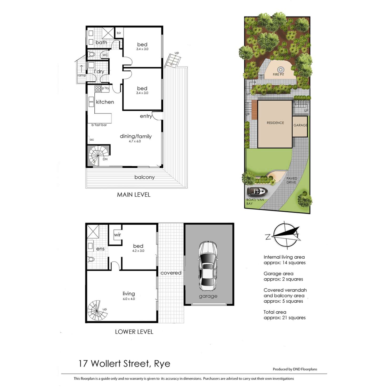 Floorplan of Homely house listing, 17 Wollert Street, Rye VIC 3941