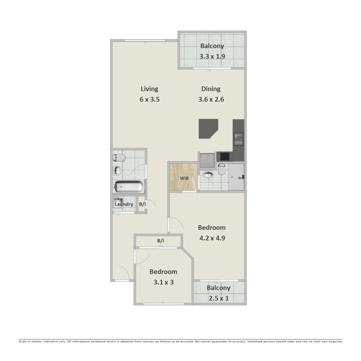 Floorplan of Homely apartment listing, 606/448 Boundary Street, Spring Hill QLD 4000