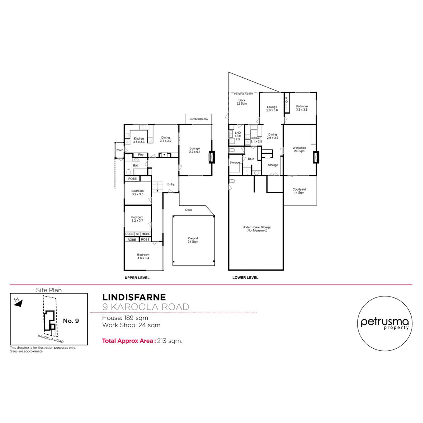 Floorplan of Homely house listing, 9 Karoola Road, Lindisfarne TAS 7015