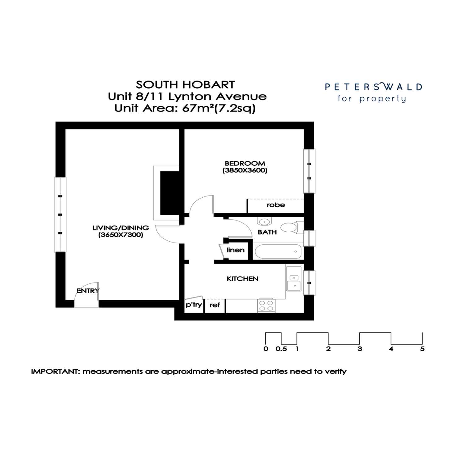 Floorplan of Homely unit listing, 8/11 Lynton Avenue, South Hobart TAS 7004