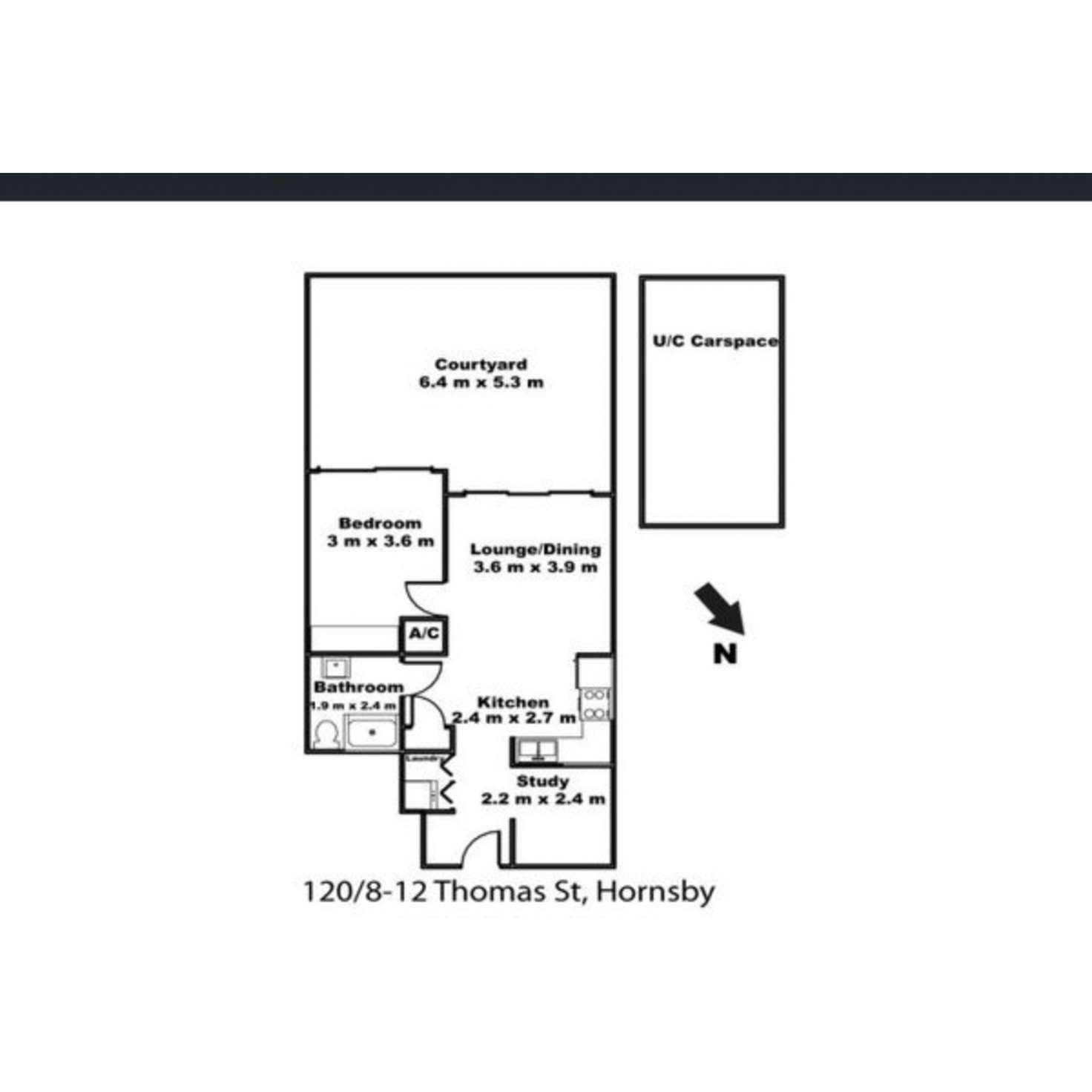 Floorplan of Homely apartment listing, 120/8-12 Thomas Street, Waitara NSW 2077