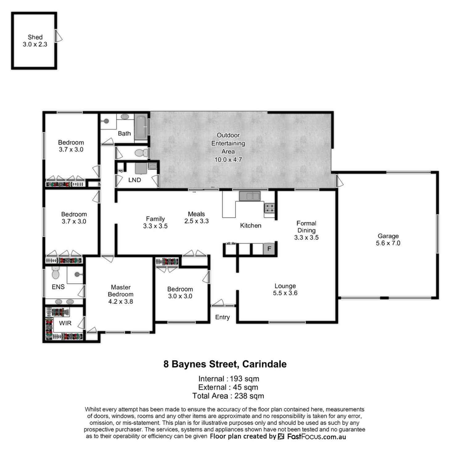 Floorplan of Homely house listing, 8 Baynes Street, Carindale QLD 4152