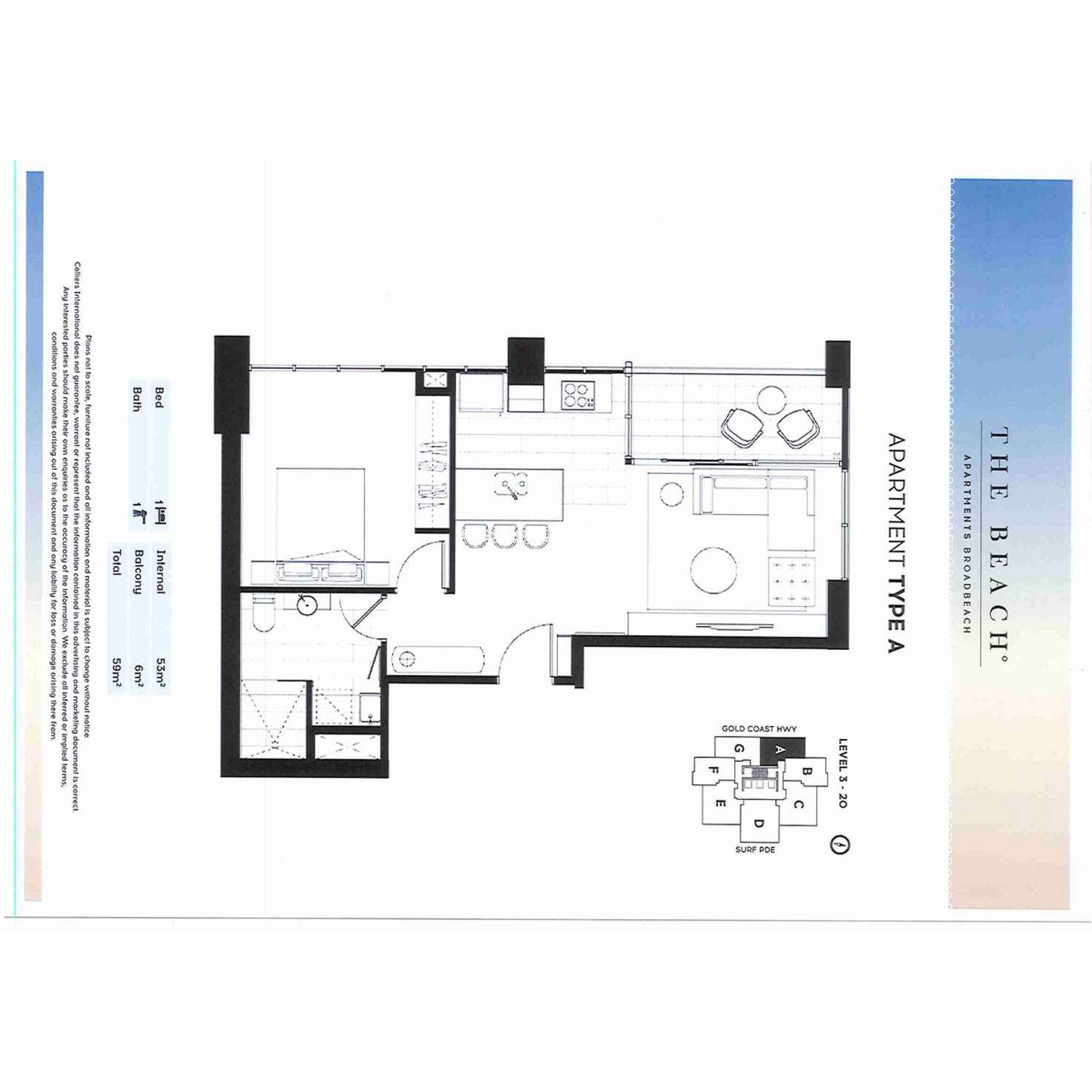 Floorplan of Homely apartment listing, 1401/2663 Gold Coast Highway, Broadbeach QLD 4218