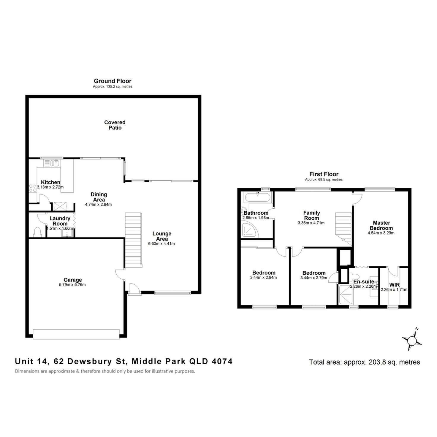 Floorplan of Homely townhouse listing, 14/62 Dewsbury Street, Middle Park QLD 4074