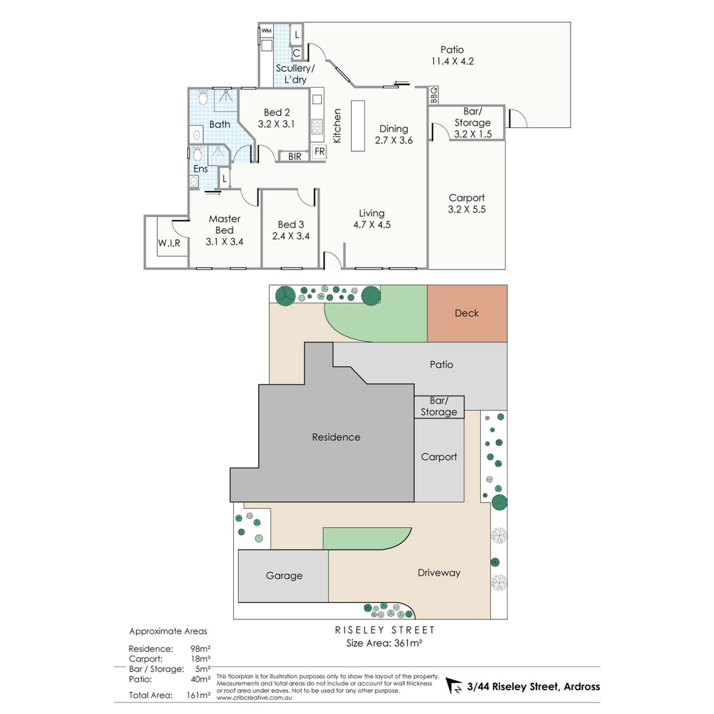 Floorplan of Homely house listing, 3/44 Riseley Street, Ardross WA 6153