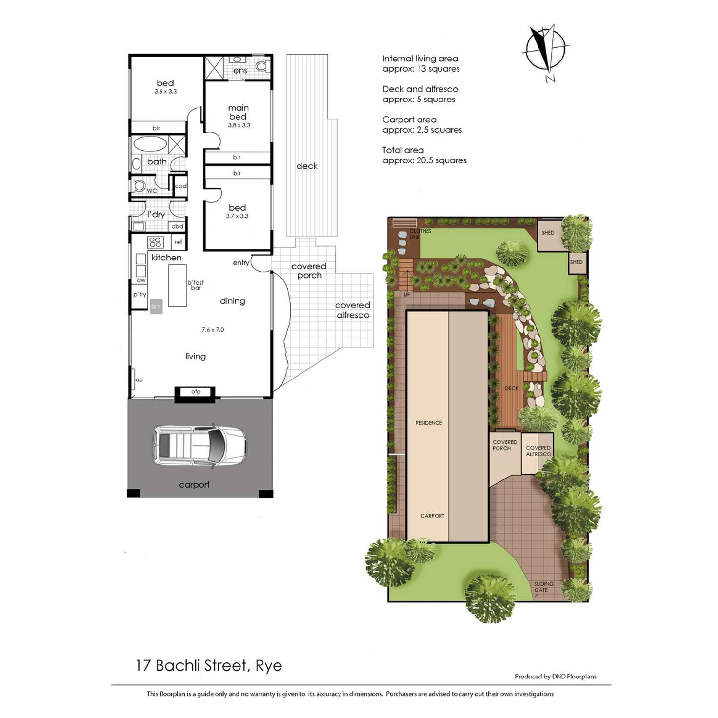 Floorplan of Homely house listing, 17 Bachli Street, Rye VIC 3941