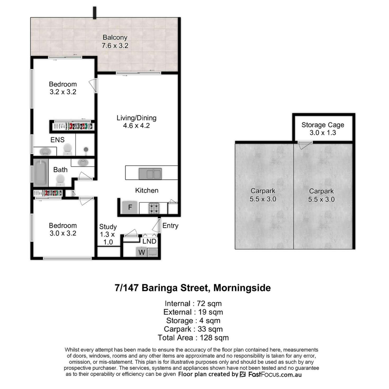 Floorplan of Homely unit listing, 7/147 Baringa Street, Morningside QLD 4170