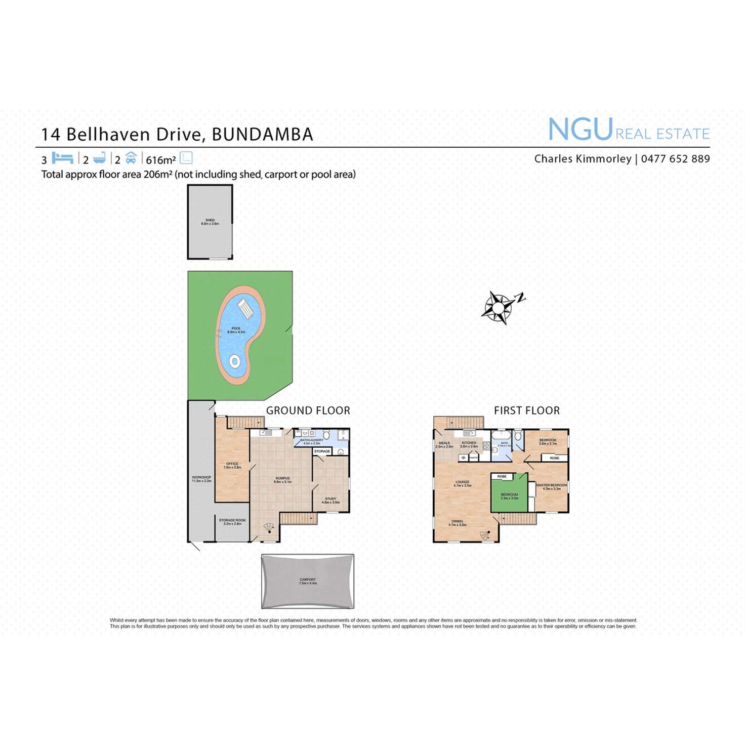 Floorplan of Homely house listing, 14 Bellhaven Drive, Bundamba QLD 4304