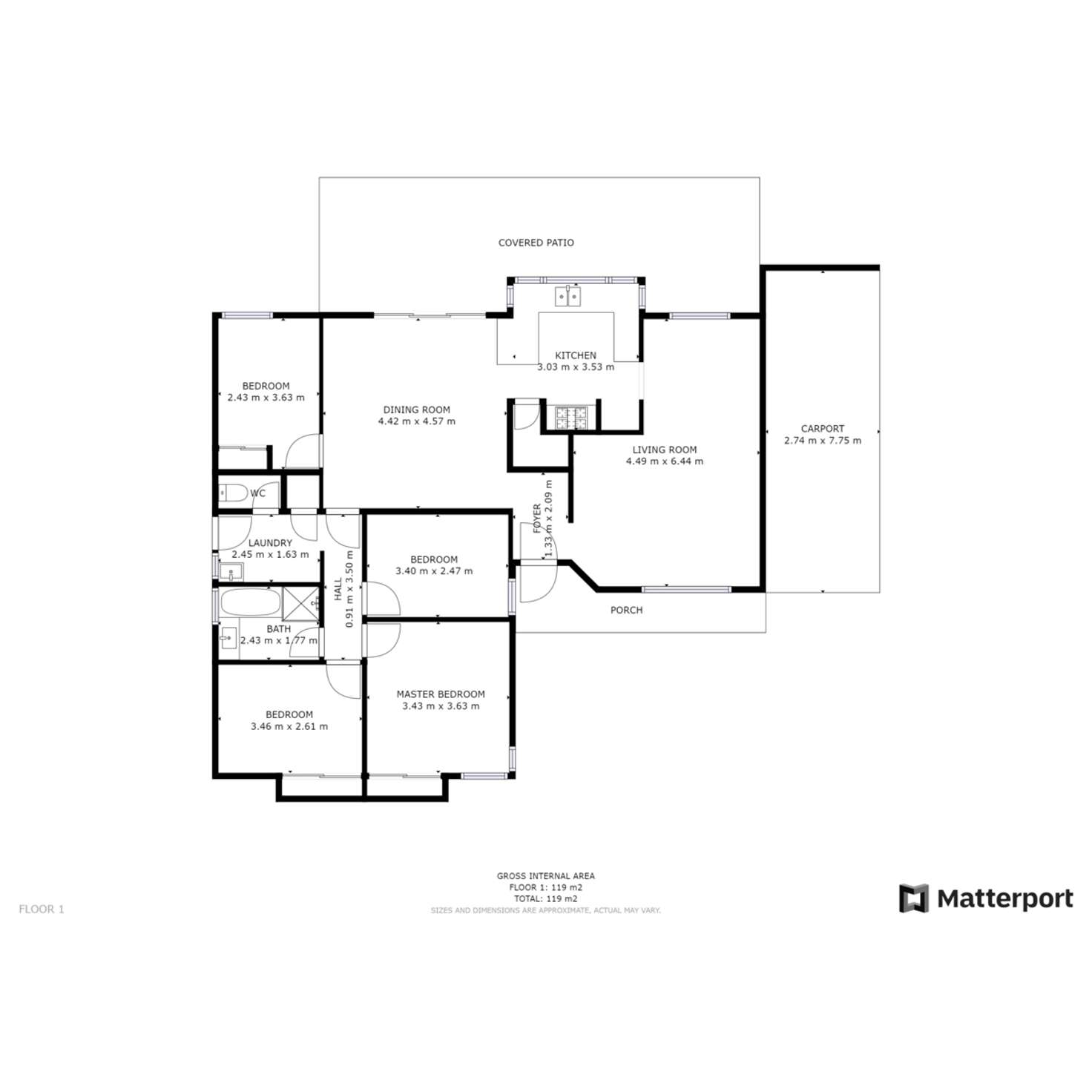 Floorplan of Homely house listing, 44 Kellerman Way, Gosnells WA 6110