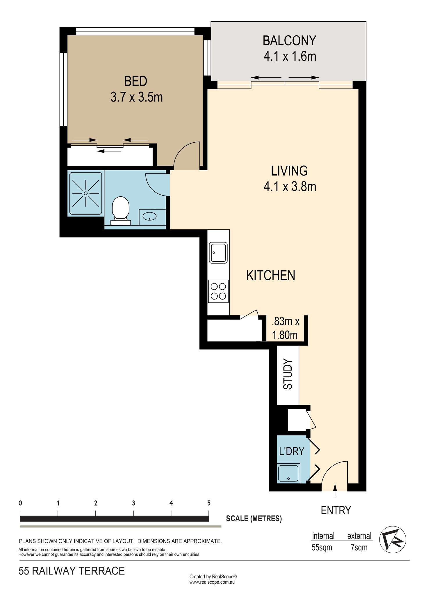 Floorplan of Homely apartment listing, 1410/55 Railway Terrace, Milton QLD 4064