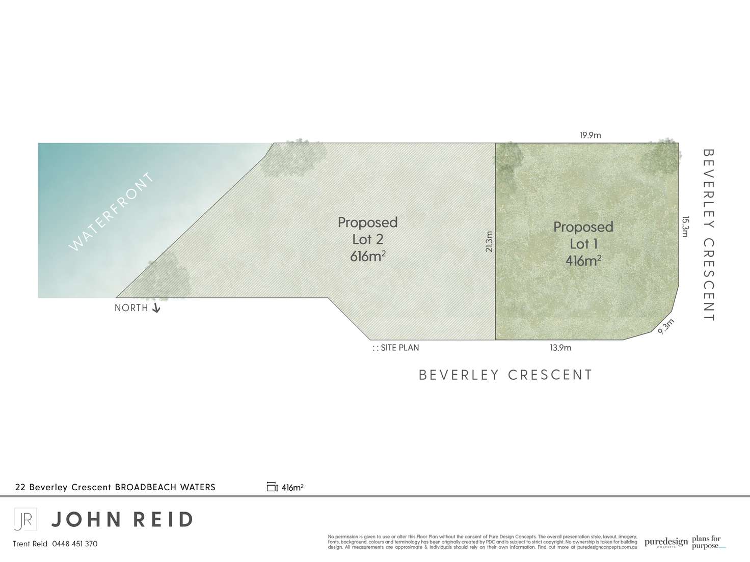 Floorplan of Homely residentialLand listing, 22 Beverley Crescent, Broadbeach Waters QLD 4218