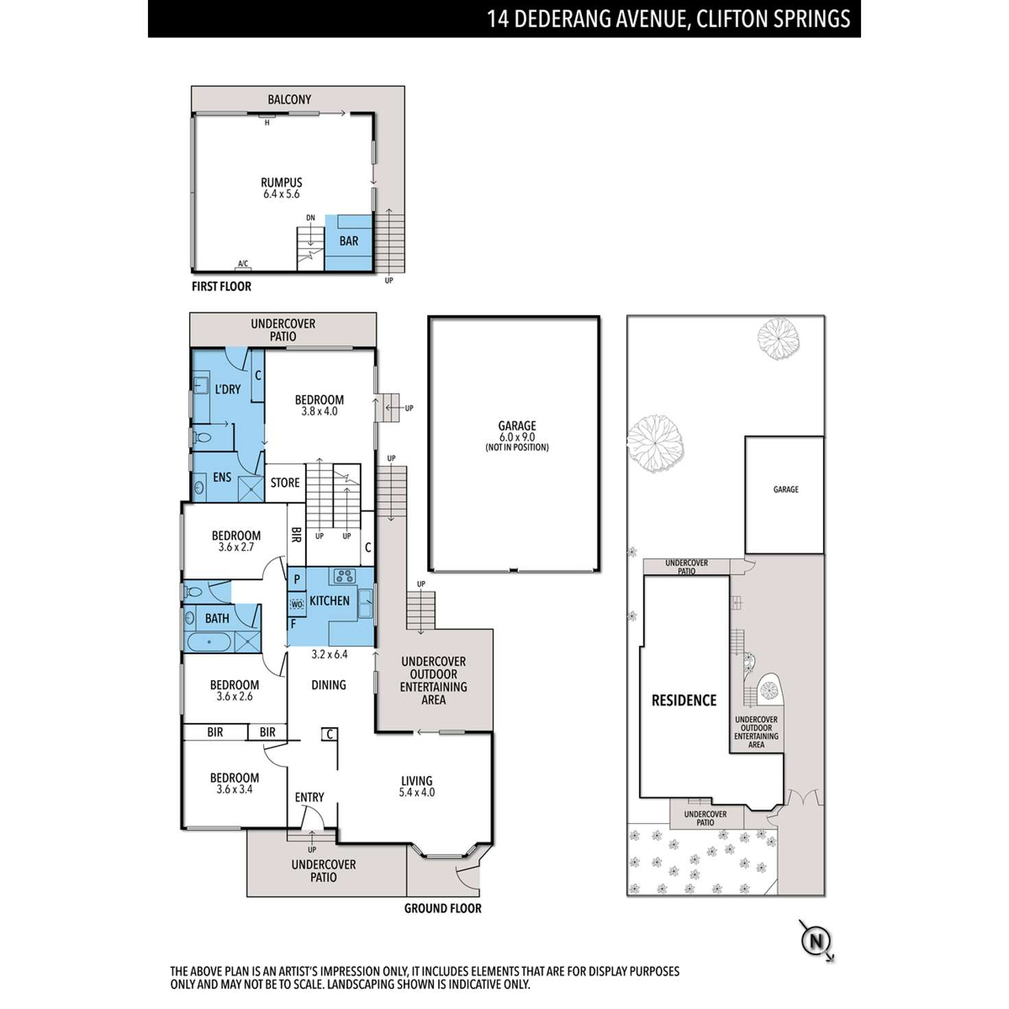 Floorplan of Homely house listing, 14 Dederang Avenue, Clifton Springs VIC 3222