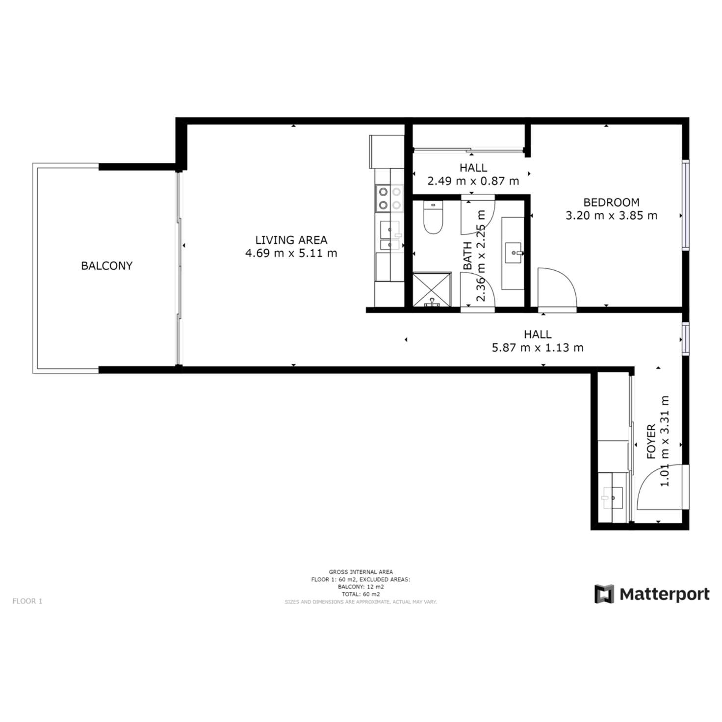 Floorplan of Homely apartment listing, 1/2 Southbeach Promenade, North Coogee WA 6163