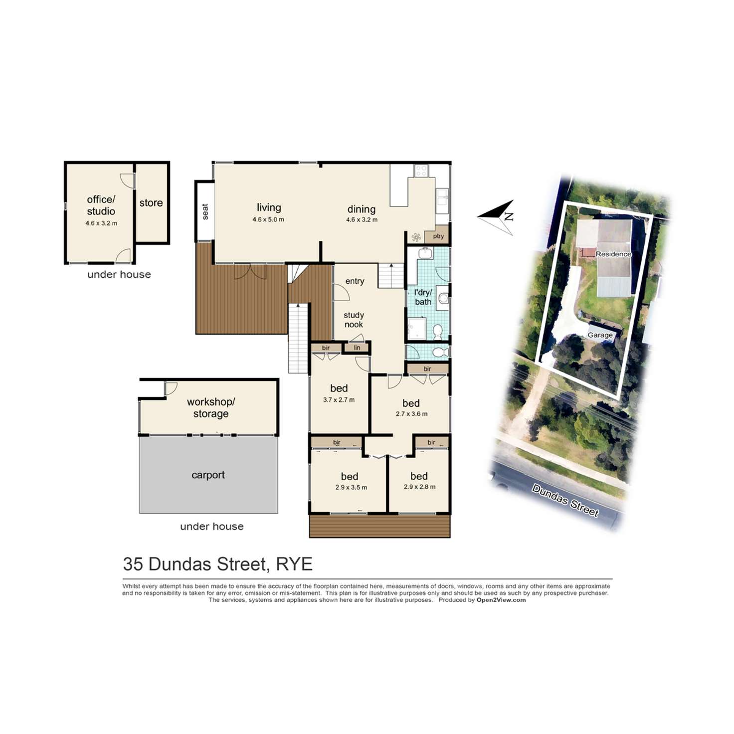Floorplan of Homely house listing, 35 Dundas Street, Rye VIC 3941