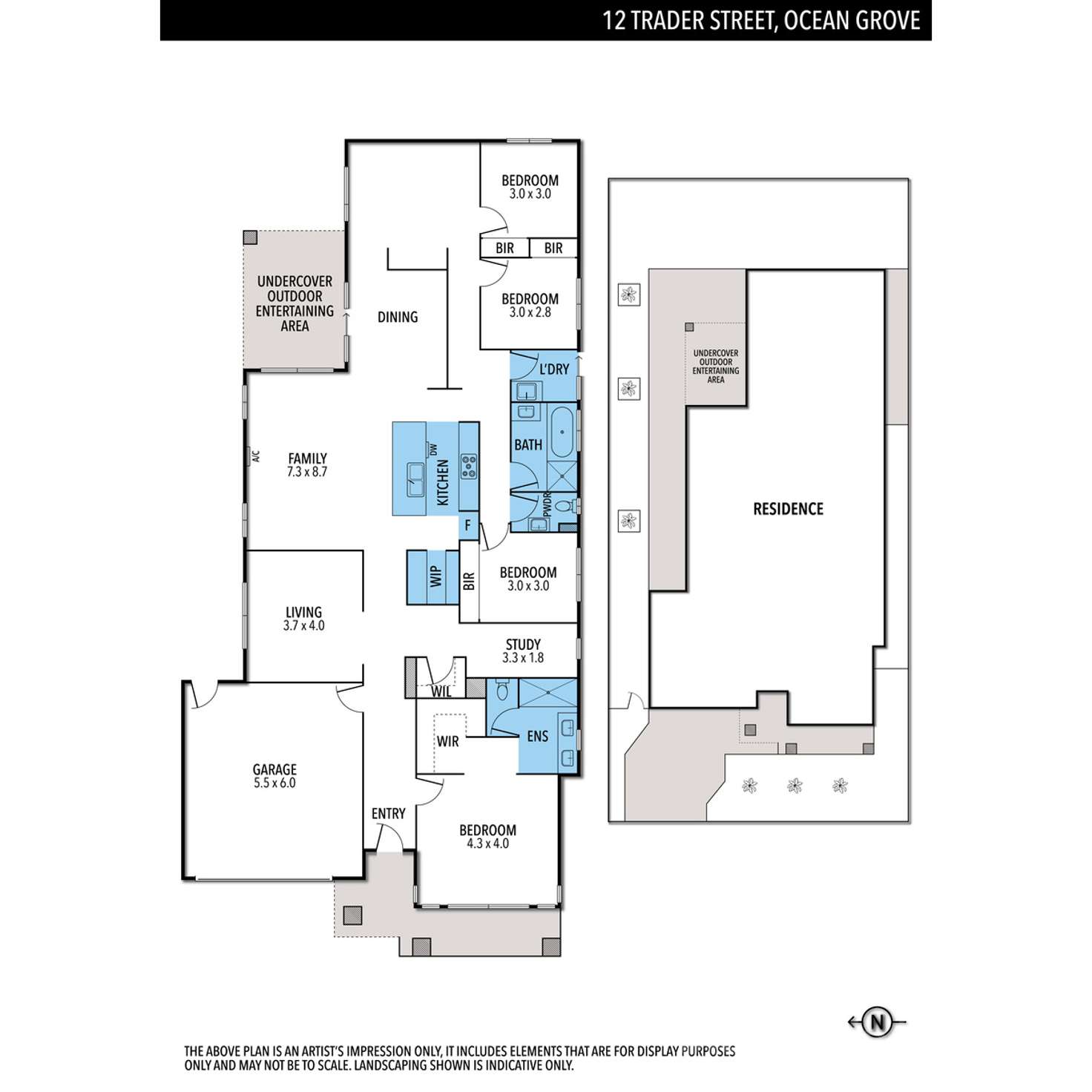 Floorplan of Homely house listing, 12 Trader Street, Ocean Grove VIC 3226