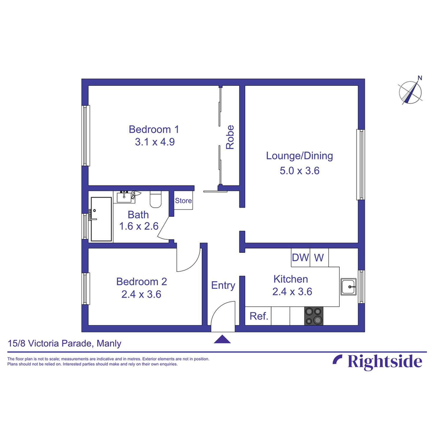 Floorplan of Homely unit listing, 15/8 Victoria Parade, Manly NSW 2095
