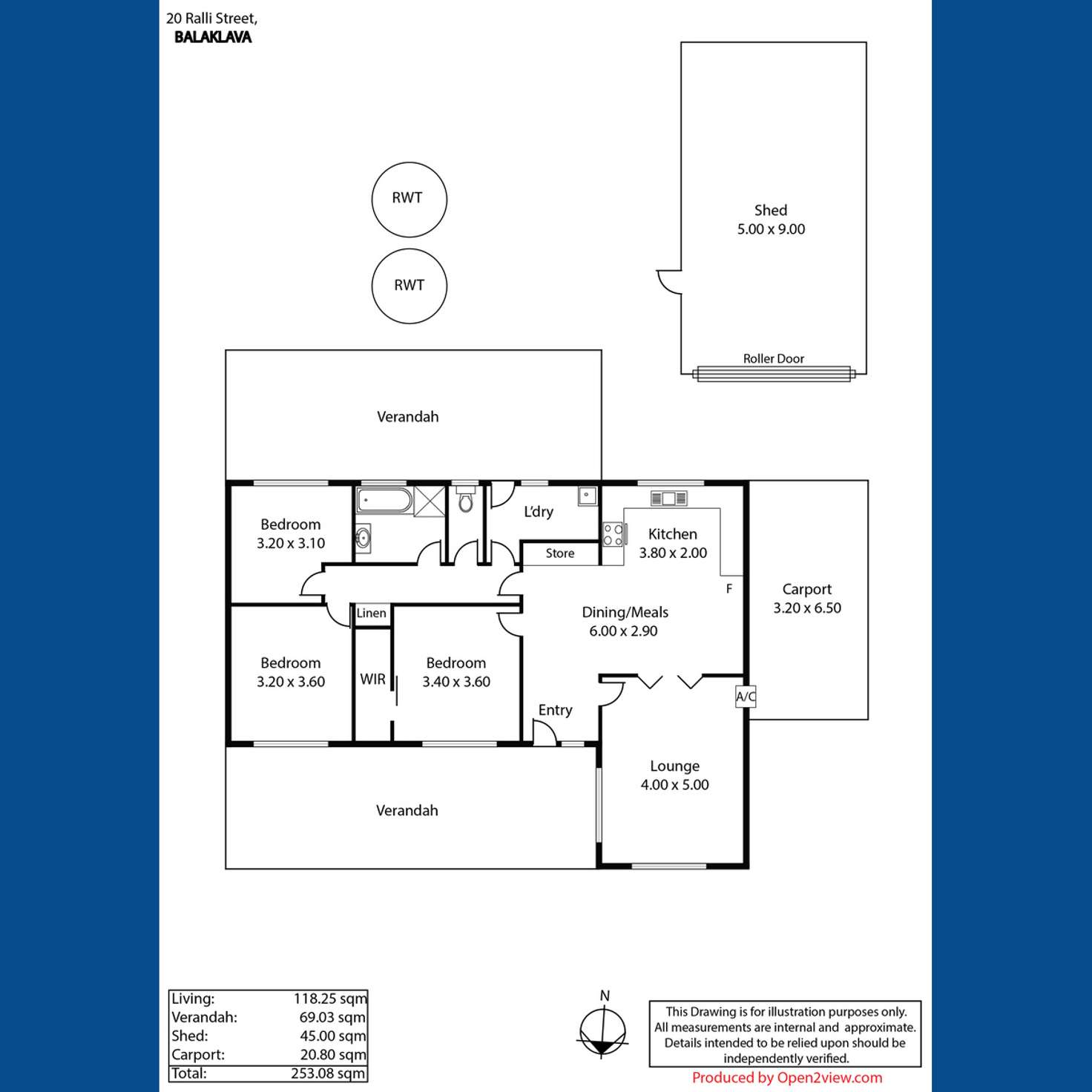 Floorplan of Homely house listing, 20 Ralli Street, Balaklava SA 5461