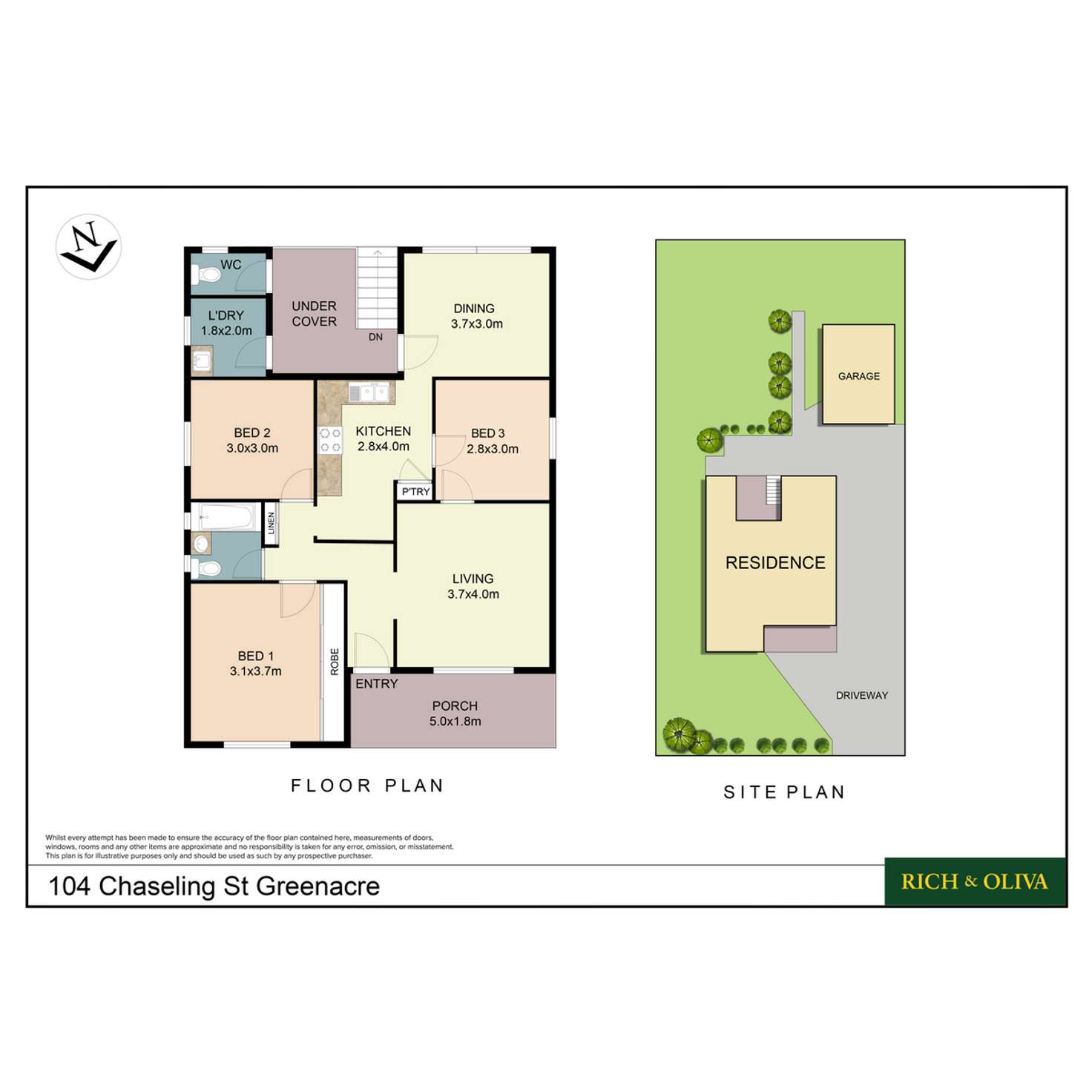 Floorplan of Homely house listing, 104 Chaseling Street, Greenacre NSW 2190