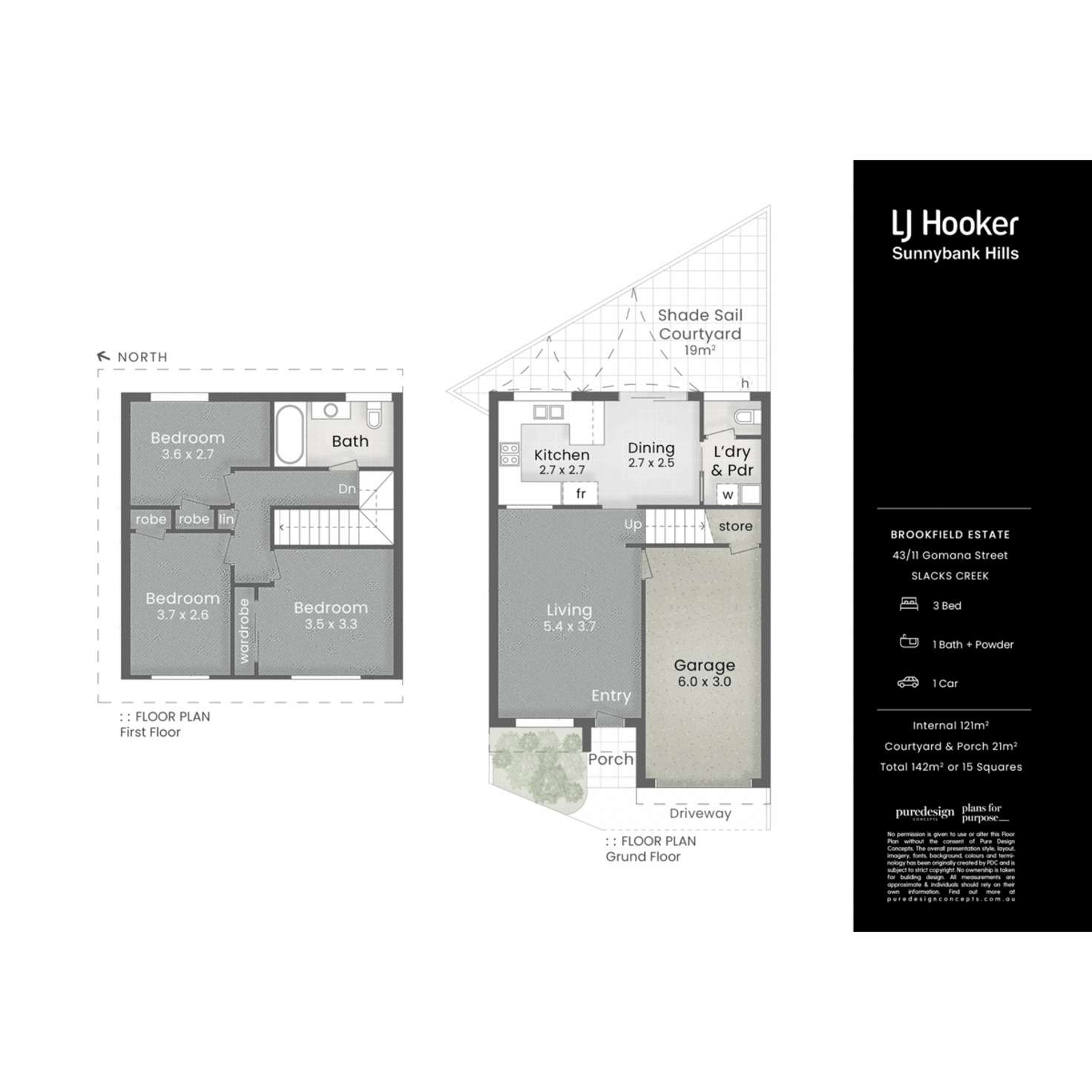 Floorplan of Homely townhouse listing, 43/11 Gomana Street, Slacks Creek QLD 4127
