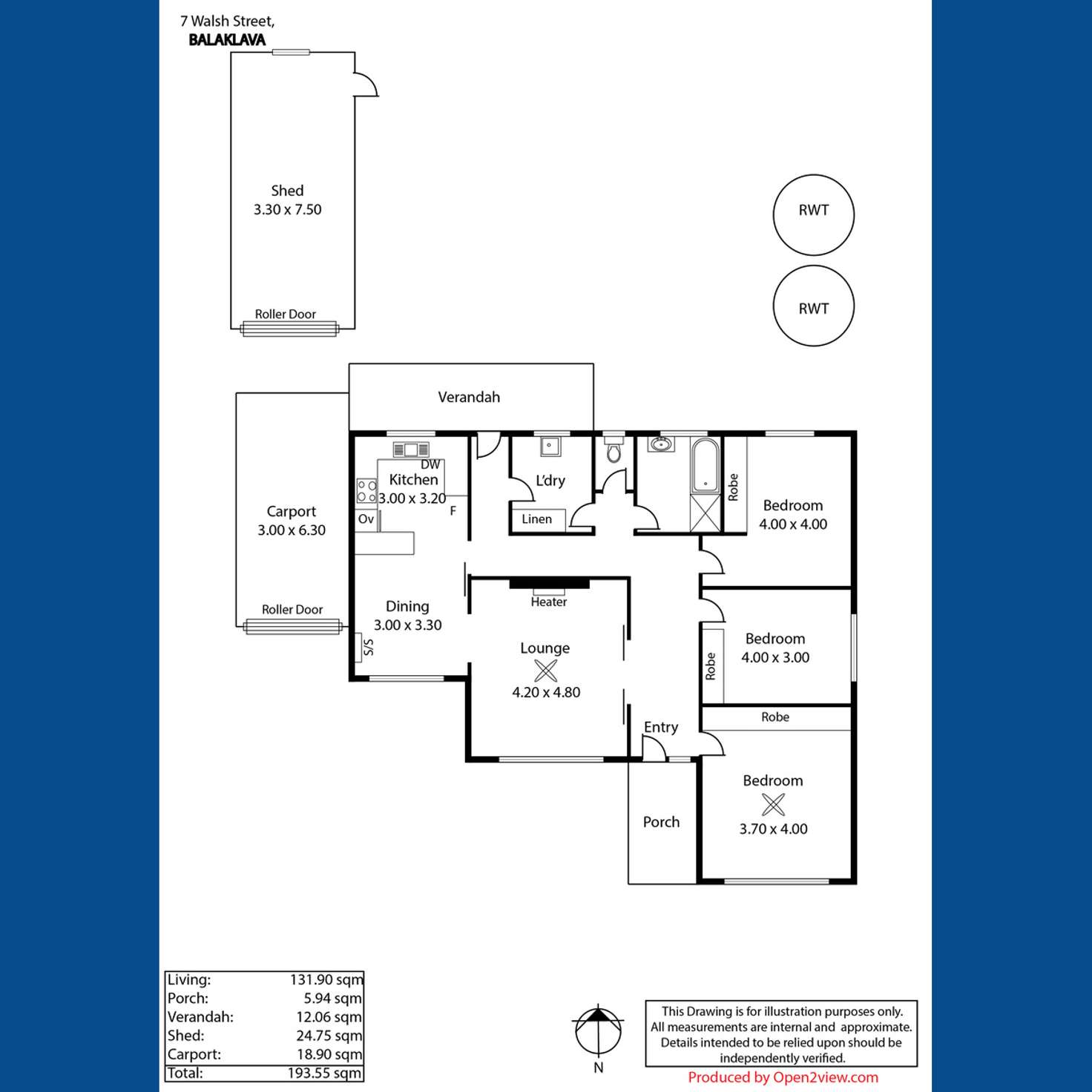 Floorplan of Homely house listing, 7 Walsh Street, Balaklava SA 5461