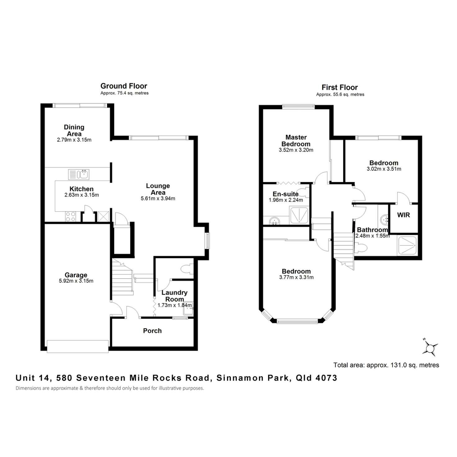 Floorplan of Homely townhouse listing, 14/580 Seventeen Mile Rocks Road, Sinnamon Park QLD 4073