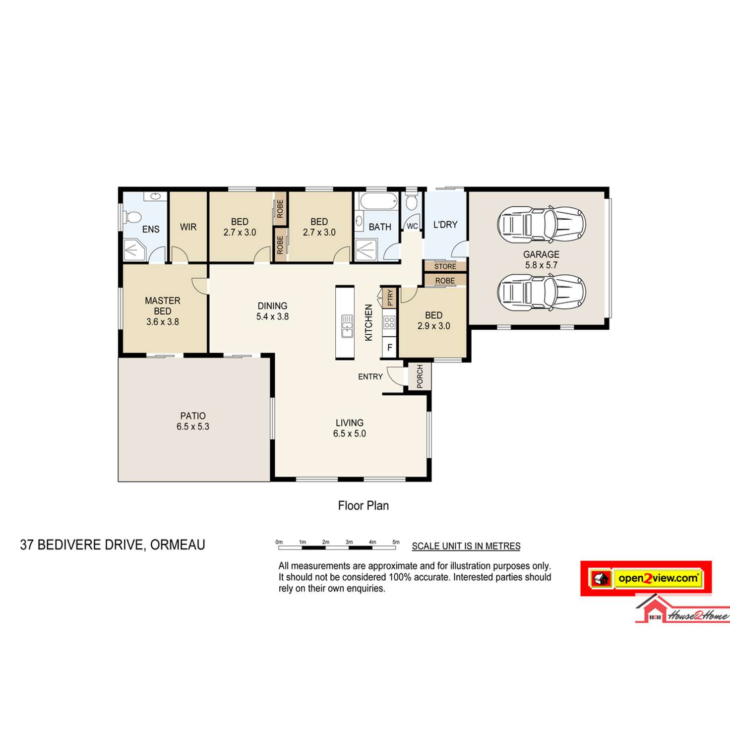 Floorplan of Homely house listing, 37 Bedivere Drive, Ormeau QLD 4208