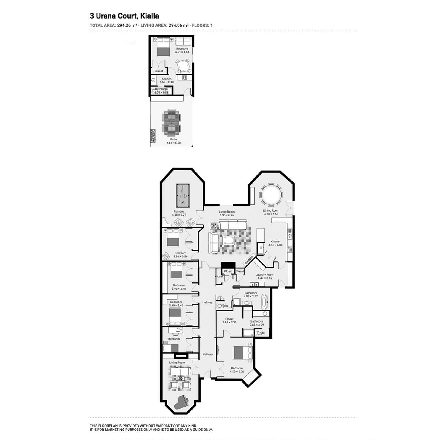 Floorplan of Homely house listing, 3 Urana Court, Kialla VIC 3631