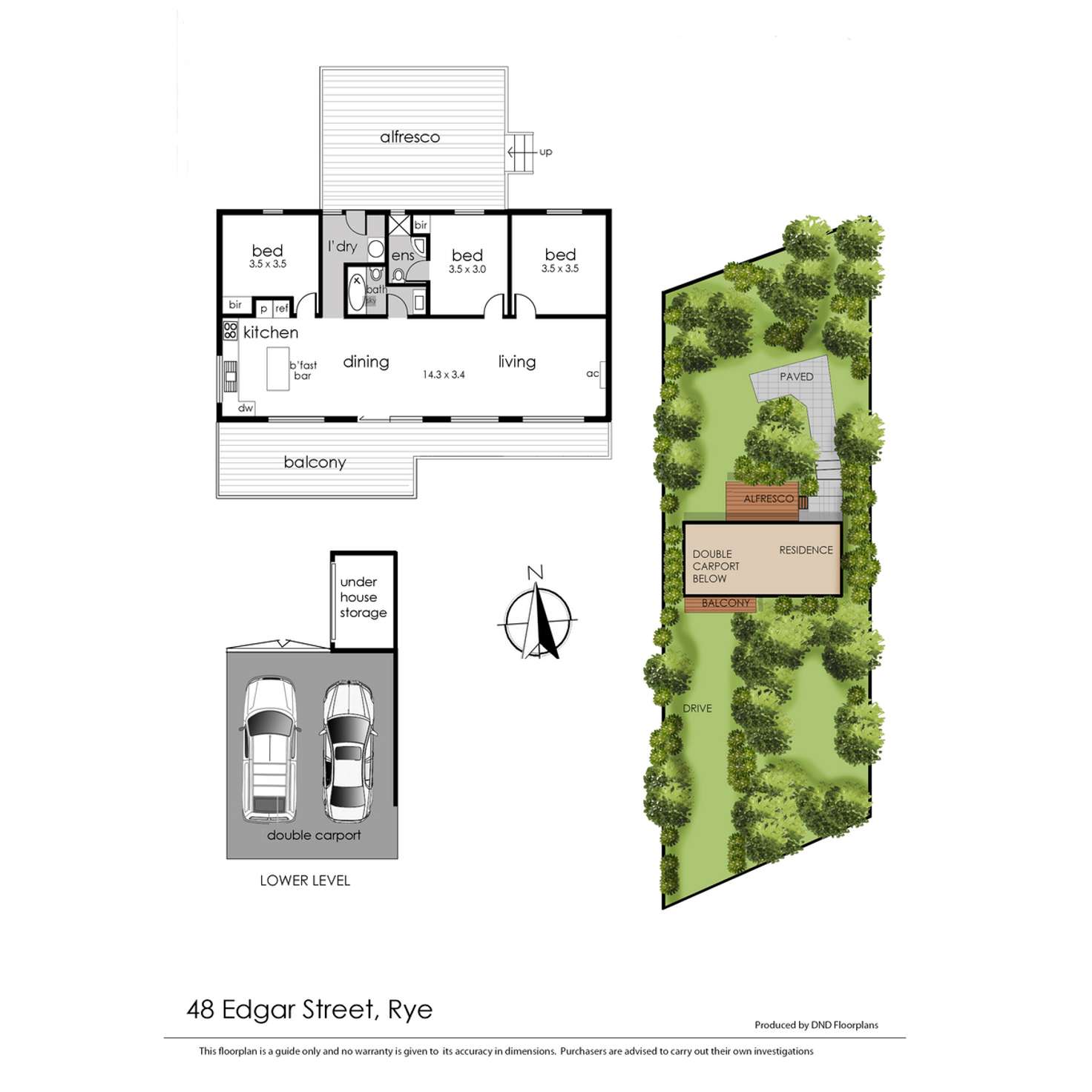 Floorplan of Homely house listing, 48 Edgar Street, Rye VIC 3941