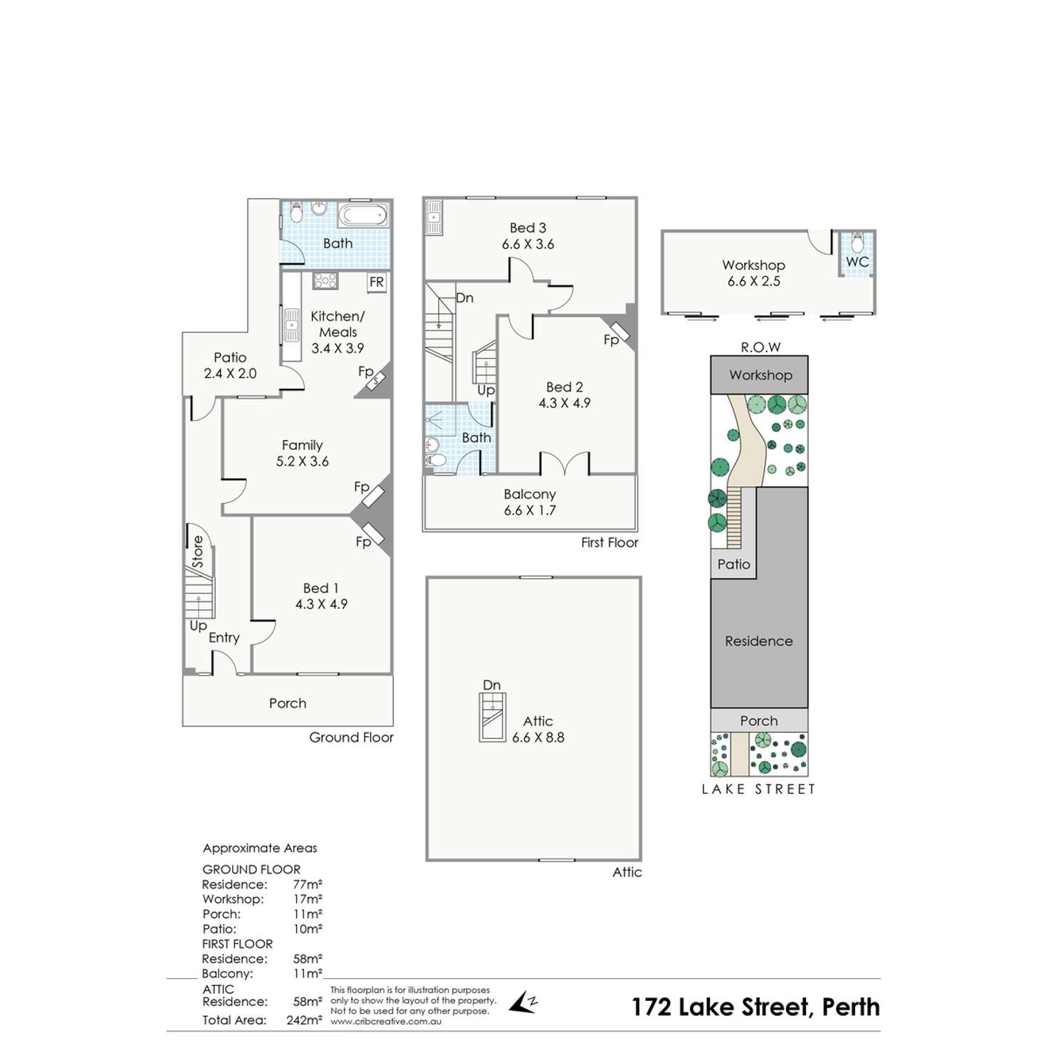 Floorplan of Homely house listing, 172 Lake Street, Perth WA 6000