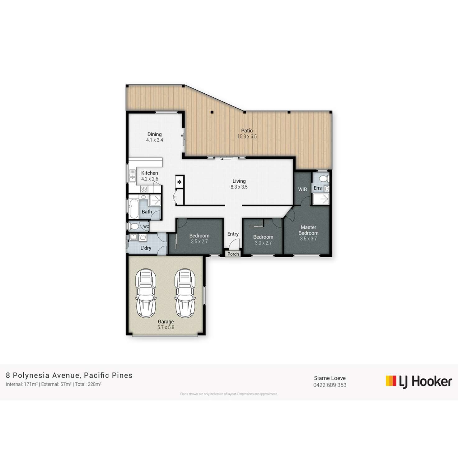 Floorplan of Homely house listing, 8 Polynesia Avenue, Pacific Pines QLD 4211