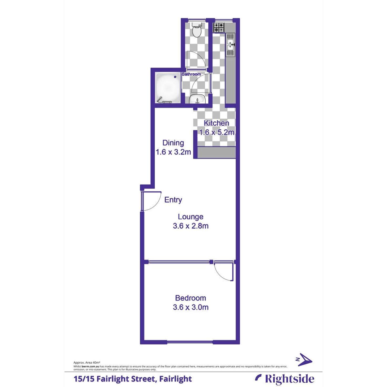 Floorplan of Homely flat listing, 15/15 Fairlight Street, Manly NSW 2095